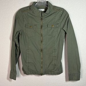 Epic Threads Army Green Full Zip "Be Awesome"‎ Jacket Girls Large